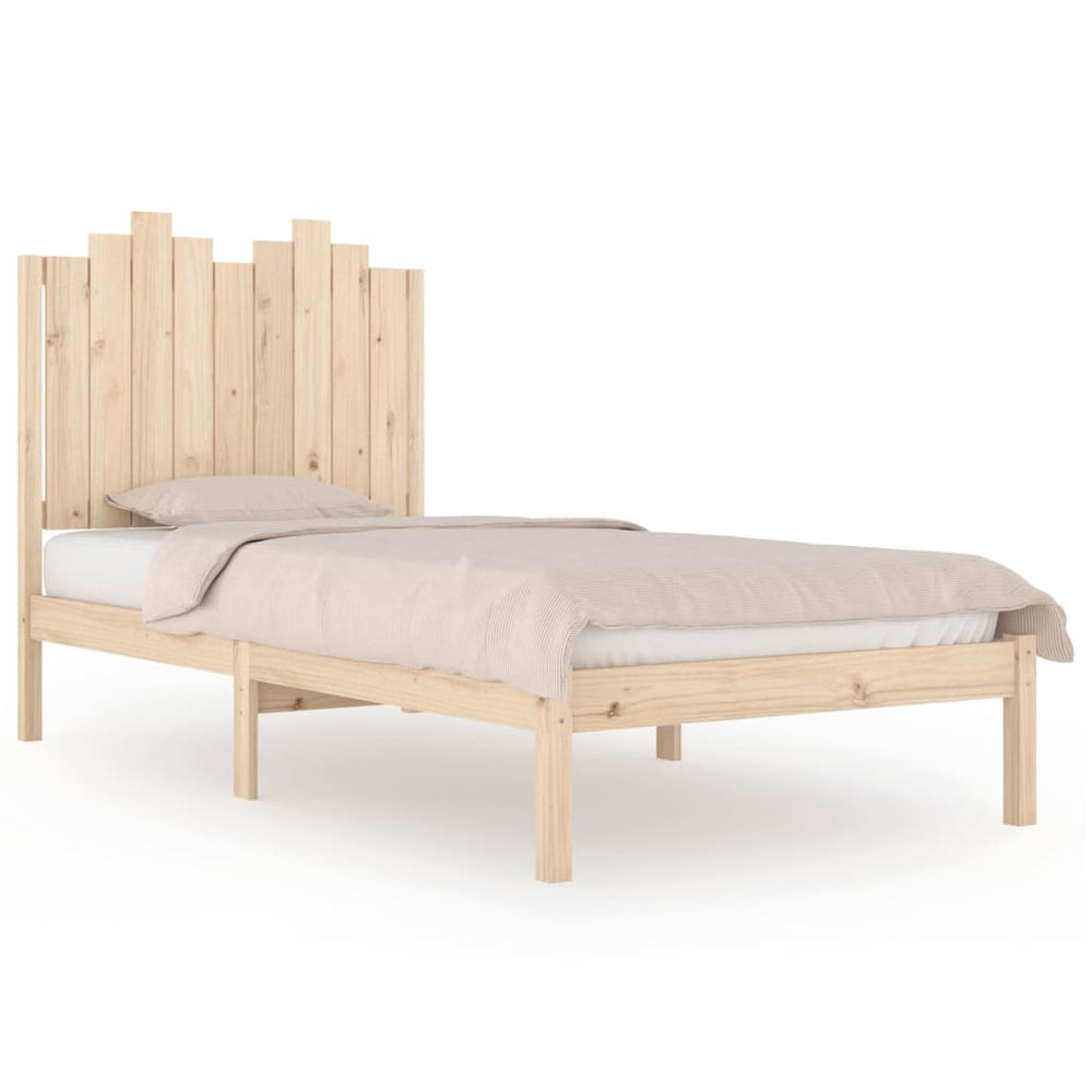 vidaXL Solid Pine Bed 100x200 cm