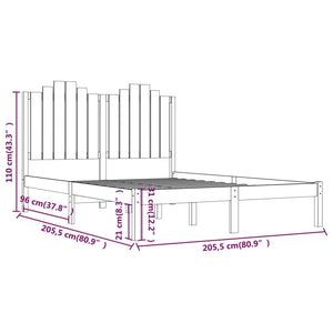 vidaXL Solid Pine Bed 200x200 cm