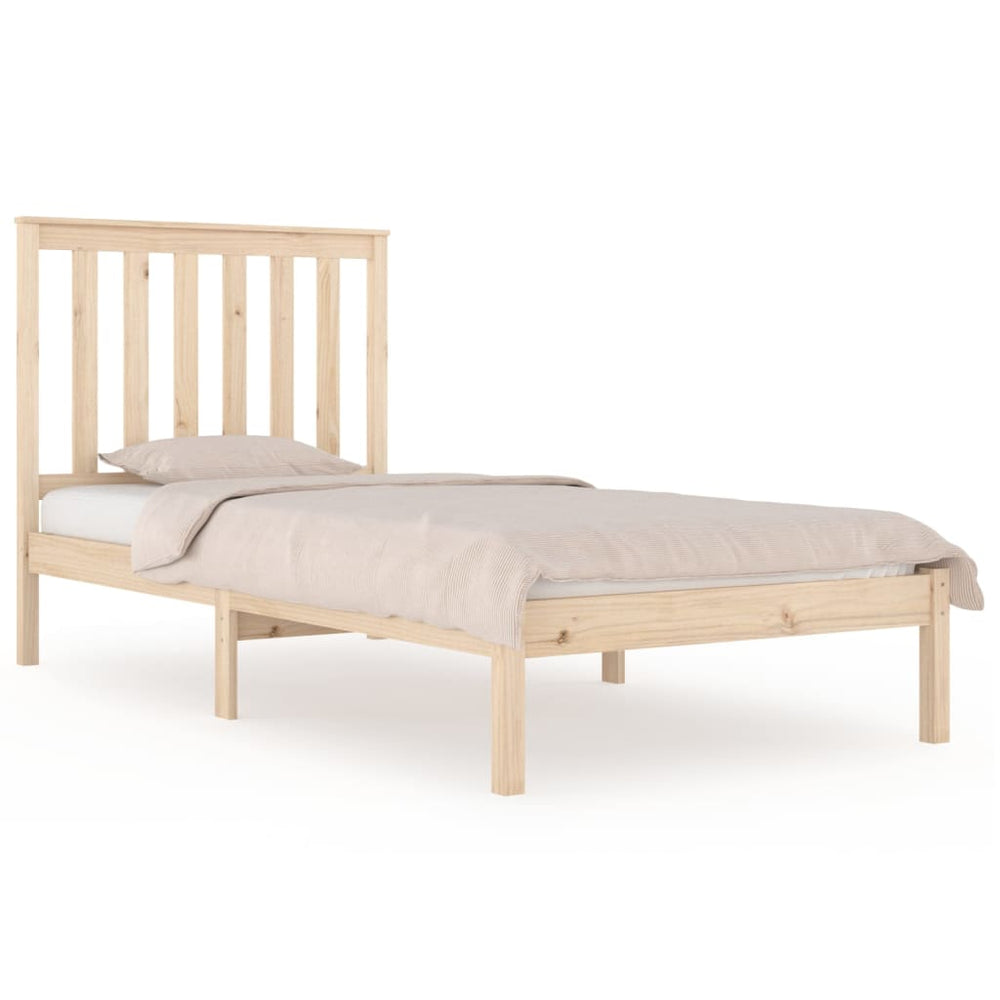 vidaXL Solid Pine Bed 100x200 cm