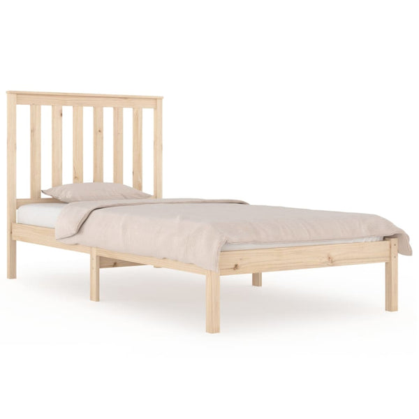 vidaXL Solid Pine Bed 100x200 cm