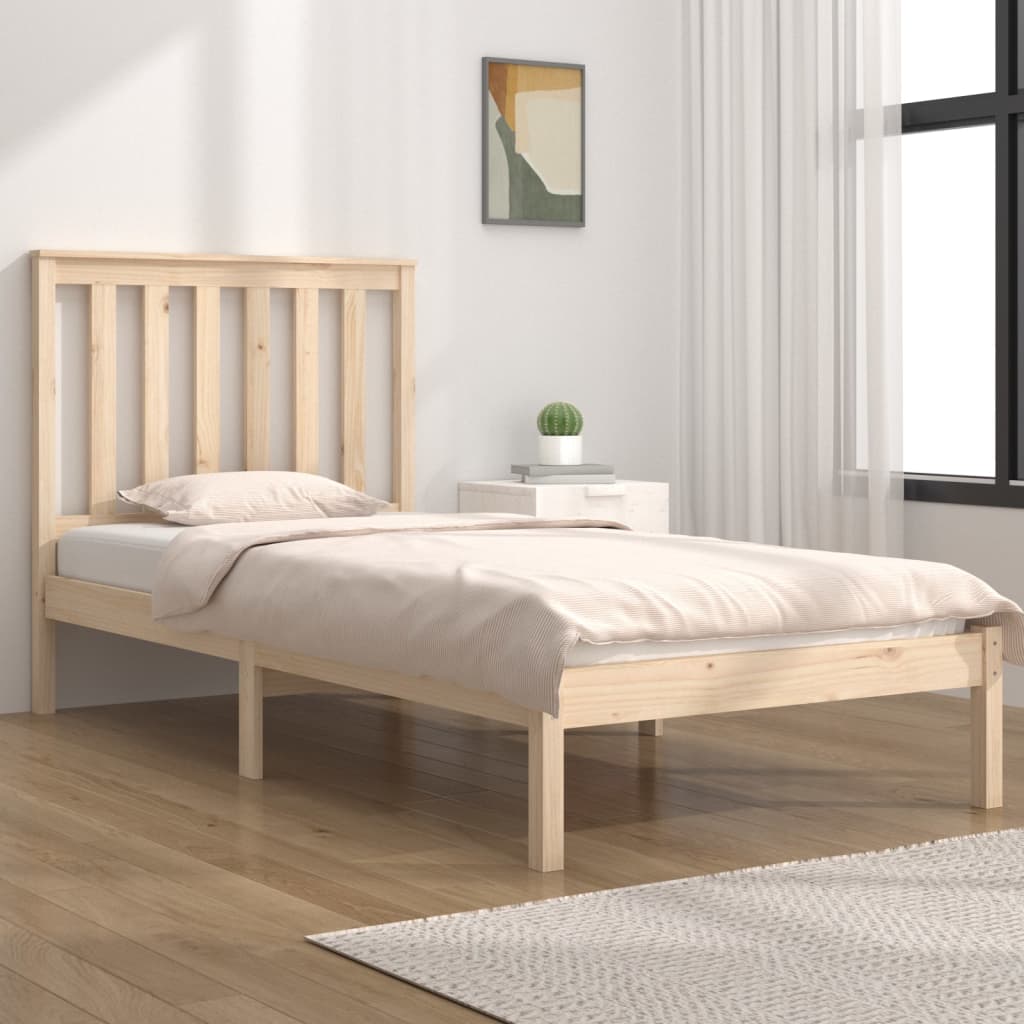 vidaXL Solid Pine Bed 100x200 cm