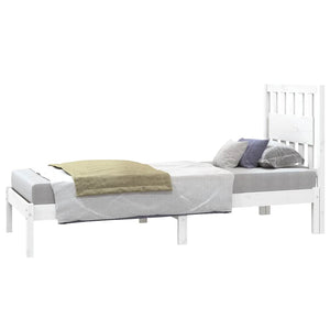 vidaXL Solid Wood Bed Frame without Mattress White