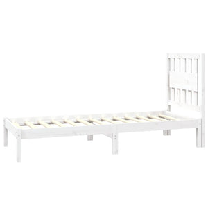 vidaXL Solid Wood Bed Frame without Mattress White