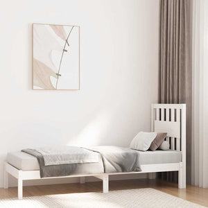 vidaXL Solid Wood Bed Frame without Mattress White