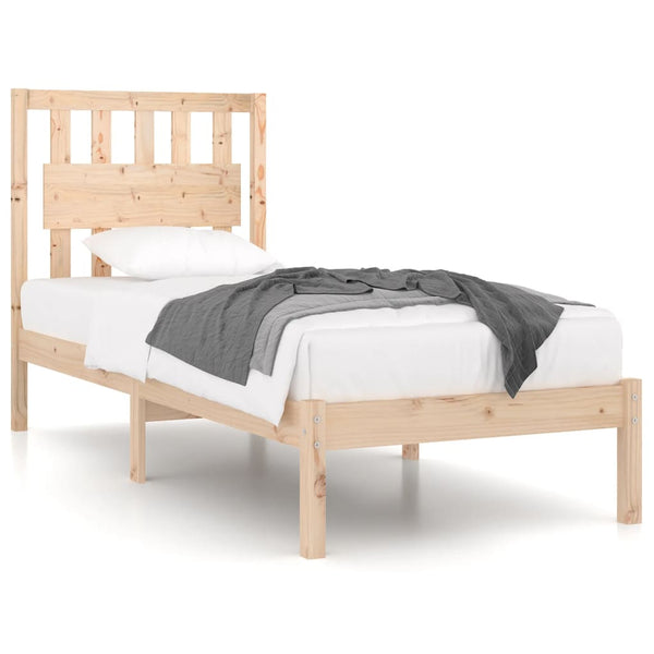 vidaXL Solid Pine Wood Bed 90x190 cm