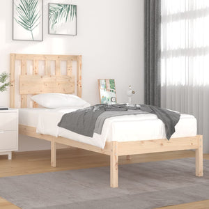 vidaXL Solid Pine Wood Bed 90x190 cm