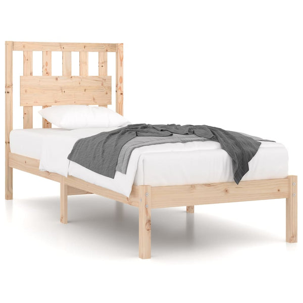 vidaXL Solid Pine Bed 90x200 cm