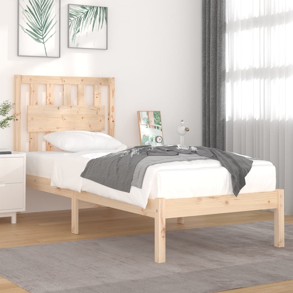 vidaXL Solid Pine Bed 100x200 cm