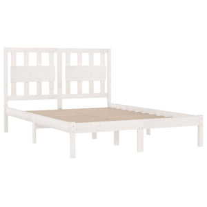 vidaXL Solid Wood Bed White Pine 120x200 cm