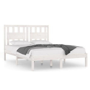 vidaXL Solid Pine Bed White 160x200 cm