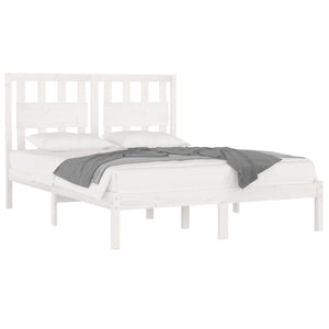 vidaXL Solid Pine Bed White 180x200 cm