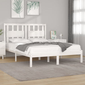 vidaXL Solid Pine Bed White 180x200 cm