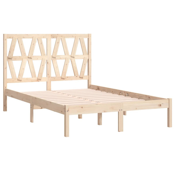 vidaXL Solid Pine Wood Bed 140x190 cm