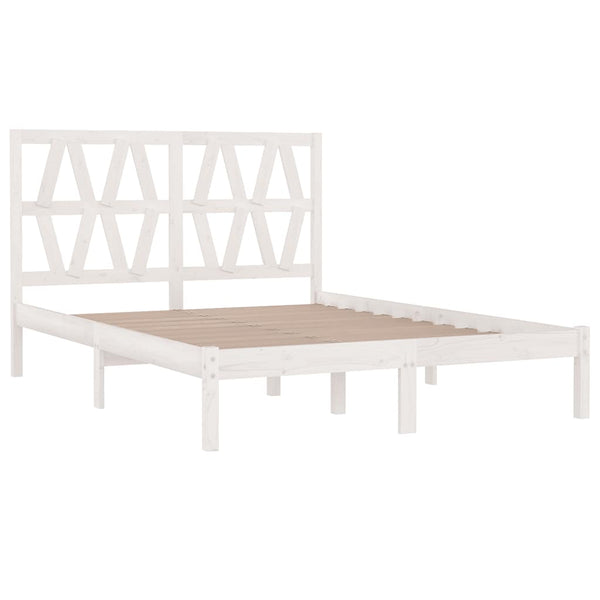 vidaXL Solid Wood Bed White Pine 120x200 cm