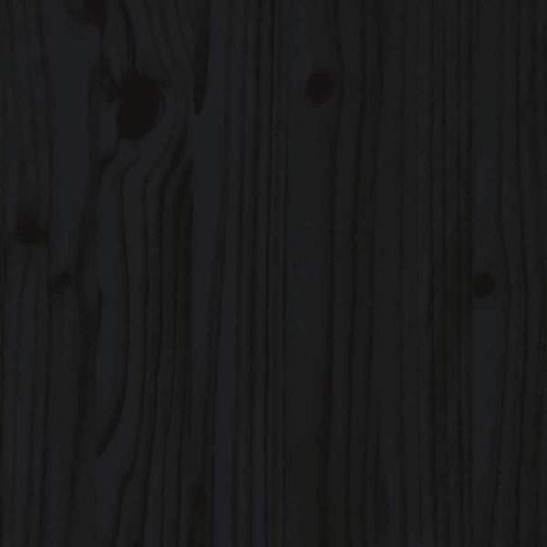 vidaXL Solid Wood Bed Black Pine 200x200 cm
