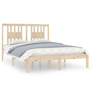 vidaXL Solid Wood Bed 135x190 cm