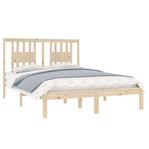 vidaXL Solid Wood Bed 135x190 cm