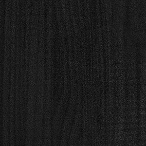 vidaXL Solid Wood Bed Black 90x190 cm