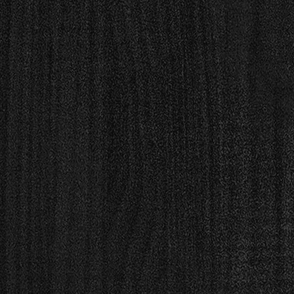 vidaXL Solid Wood Bed Black 135x190 cm