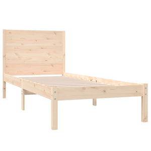 vidaXL Solid Wood Bed 75x190 cm