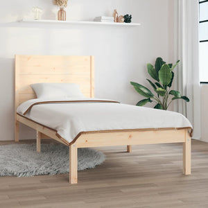 vidaXL Solid Wood Bed 75x190 cm