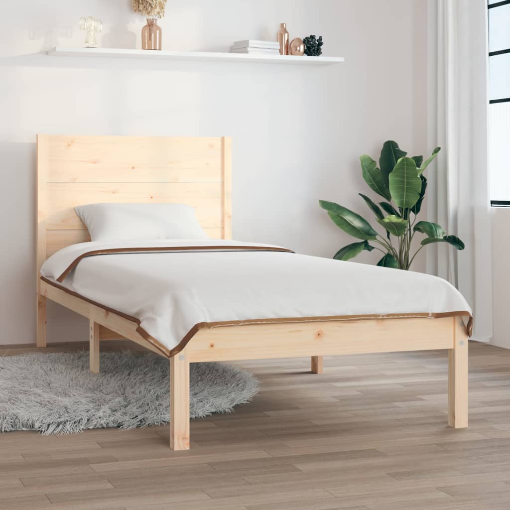 vidaXL Solid Wood Bed 90x190 cm