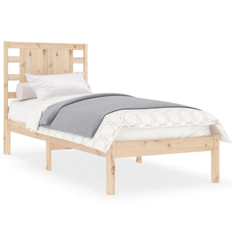 vidaXL Solid Pine Bed Frame without Mattress 90x200cm