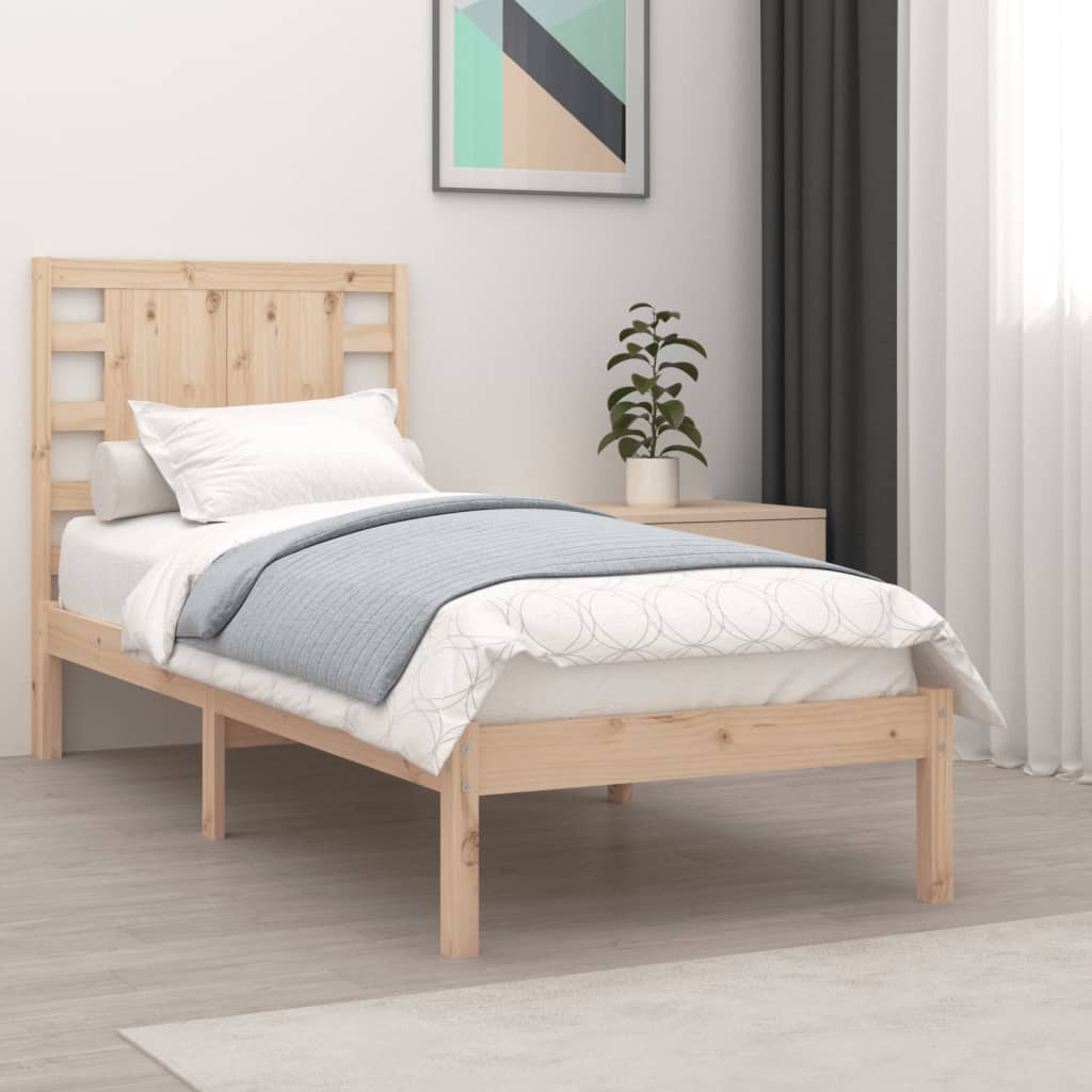 vidaXL Solid Pine Bed Frame without Mattress 90x200cm