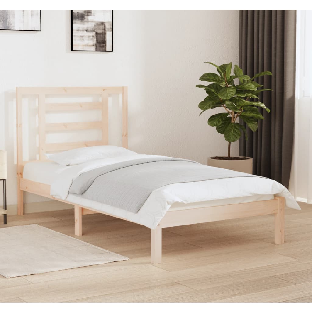 vidaXL Solid Wood Bed Frame without Mattress 90x190 cm Pine