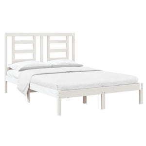 vidaXL Solid Wood Bed White 120x190 cm