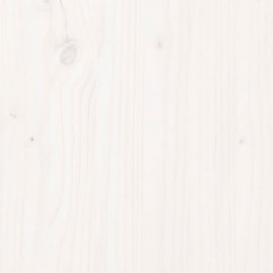 vidaXL Solid Wood Bed White 120x190 cm