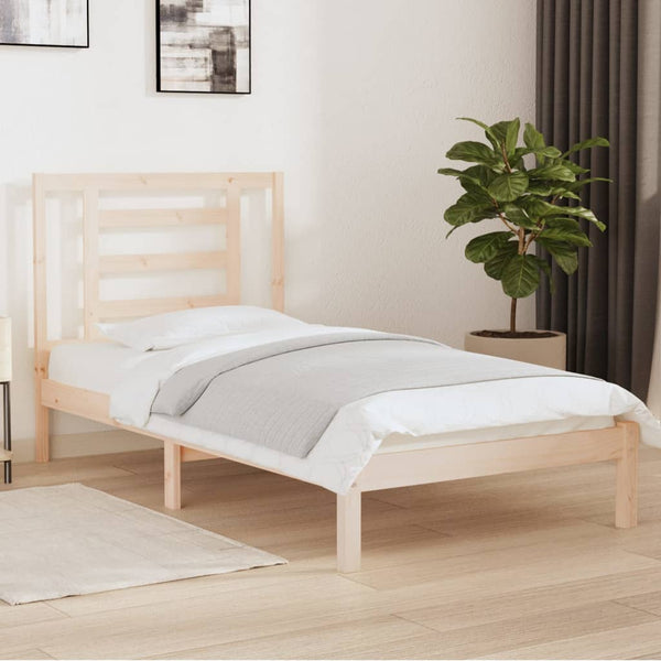 vidaXL Solid Pine Bed Frame without Mattress 90x200cm