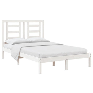 vidaXL Solid Wood Bed Frame without Mattress White 120x200 cm Pine Wood