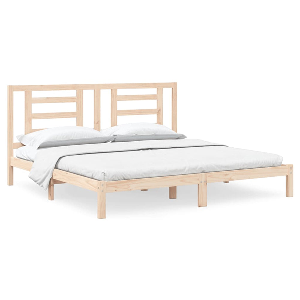 vidaXL Solid Wood Bed Frame without Mattress 200x200 cm Pine