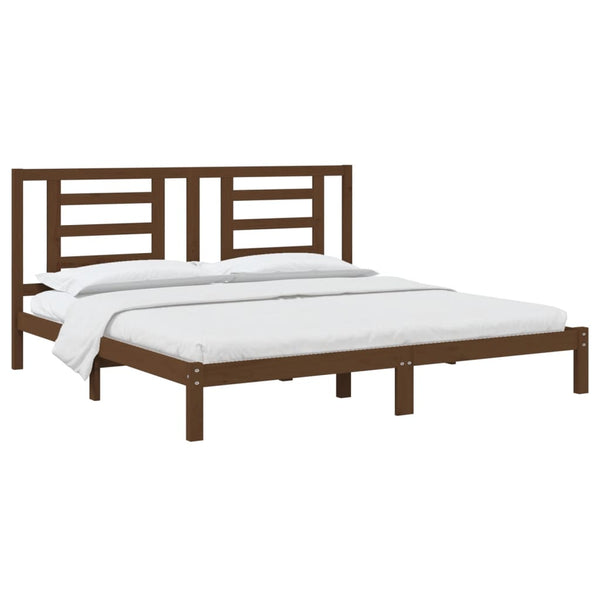 vidaXL Solid Wood Bed Honey Brown Pine 200x200 cm