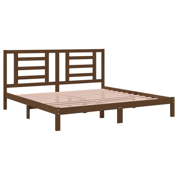 vidaXL Solid Wood Bed Honey Brown Pine 200x200 cm