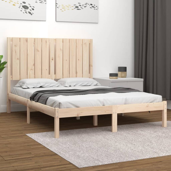 vidaXL Solid Wood Bed 120x190 cm