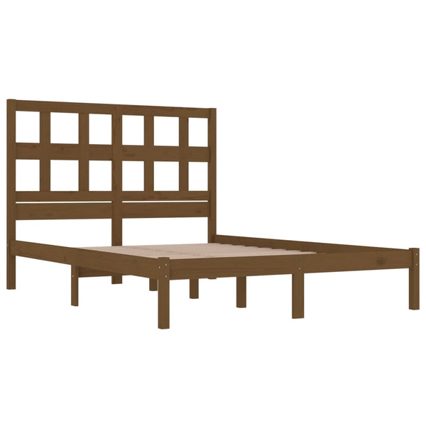 vidaXL Solid Wood Bed Honey Brown Pine 200x200 cm