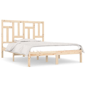vidaXL Solid Wood Bed 135x190 cm