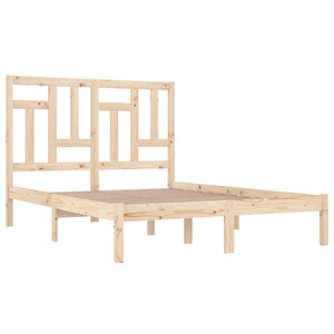vidaXL Solid Wood Bed 135x190 cm