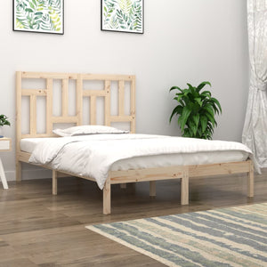 vidaXL Solid Pine Wood Bed 140x190 cm