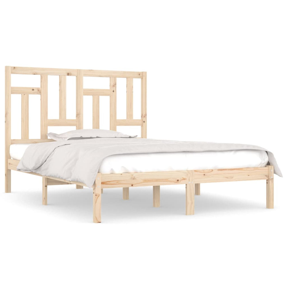 vidaXL Solid Wood Bed Frame without Mattress 140x200 cm Pine Wood