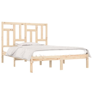 vidaXL Solid Wood Bed Frame without Mattress 140x200 cm Pine Wood