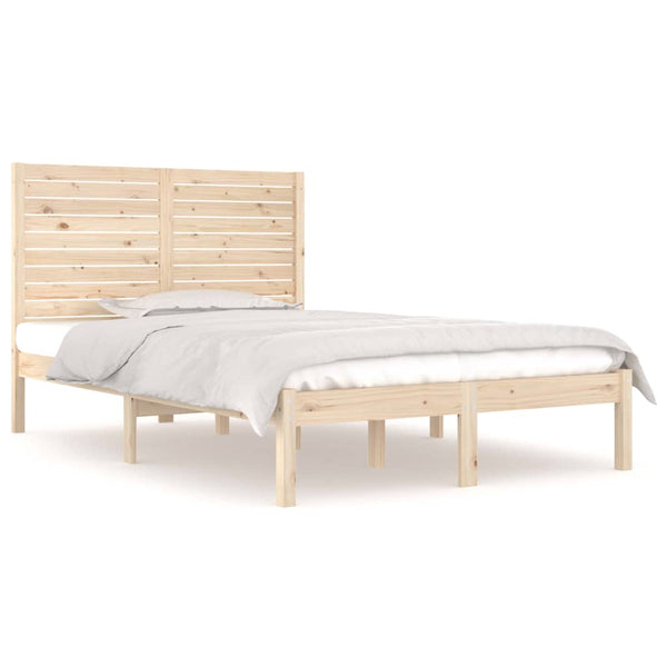vidaXL Solid Wood Bed 135x190 cm