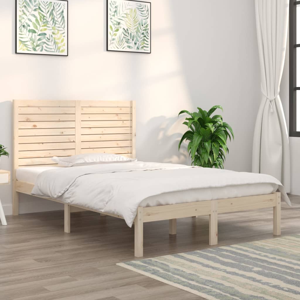 vidaXL Solid Wood Bed 140x190 cm