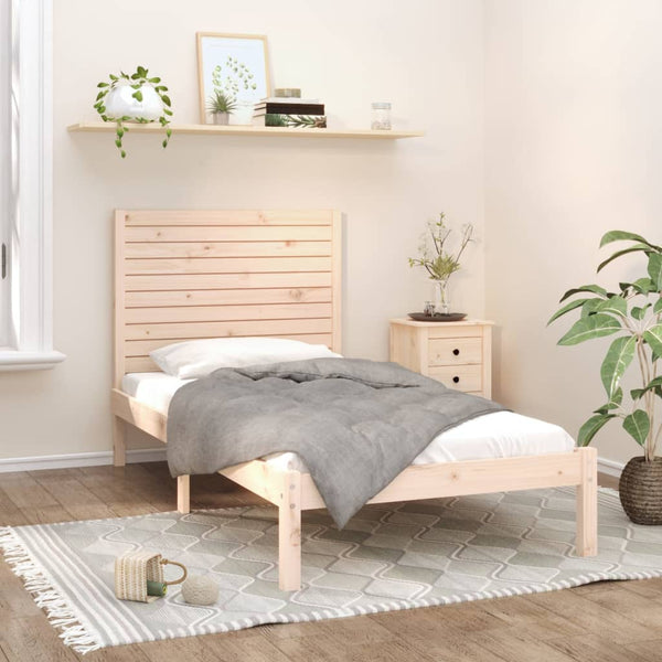 vidaXL Solid Wood Bed 90x200 cm