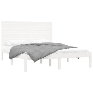 vidaXL Solid Pine Bed White 120x200 cm