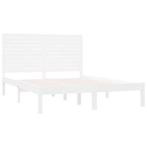 vidaXL Solid Pine Bed White 120x200 cm