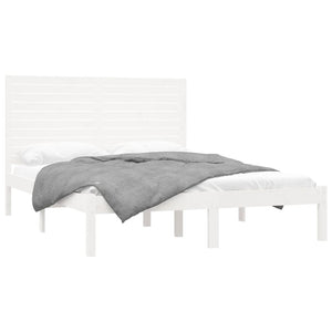 vidaXL Solid Wood Bed White 140x200 cm