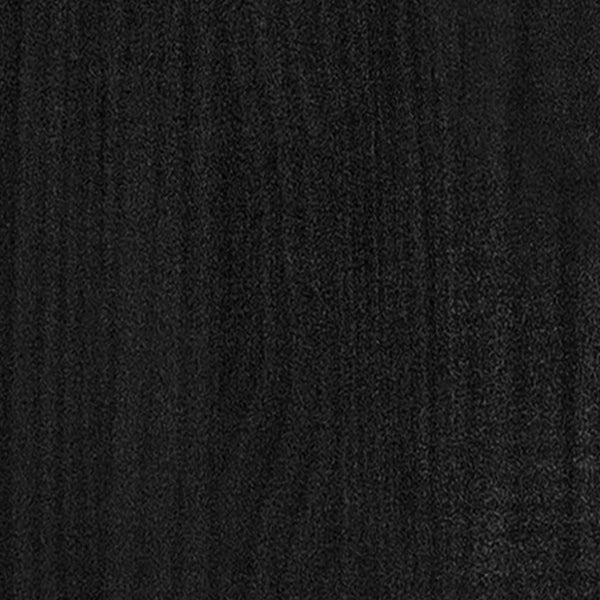 vidaXL Solid Wood Bed Black 150x200 cm